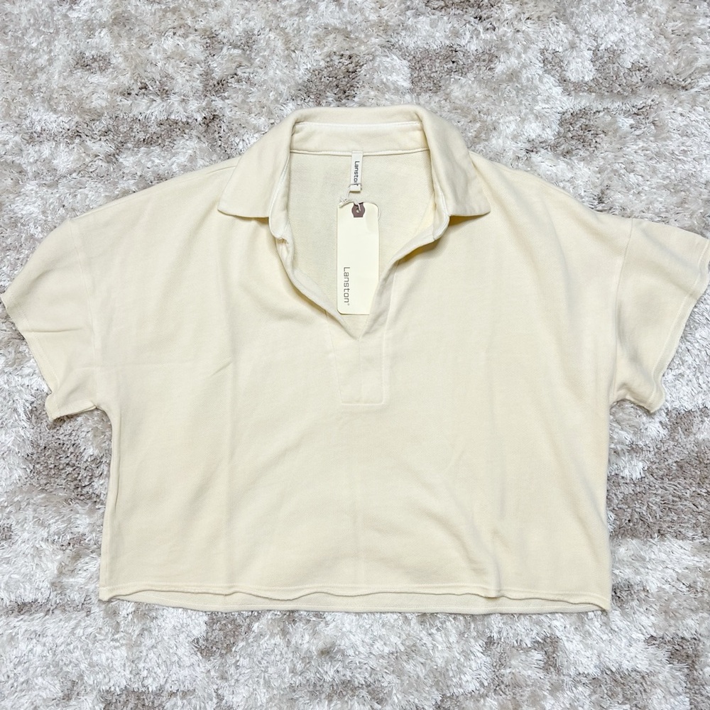 REVOLVE Lanston Crop Collared Top XS